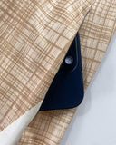 Geometric Print Thick Strap Dress Casual Slim Fit Slit Maxi Dress with Pockets