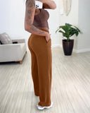 Casual Tied Detail Pants with Pocket