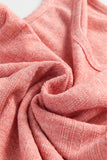 Fushia Solid Color Textured U Neck Slim Tank Top