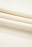 White Varsity Half Zip Textured Plus Size Top