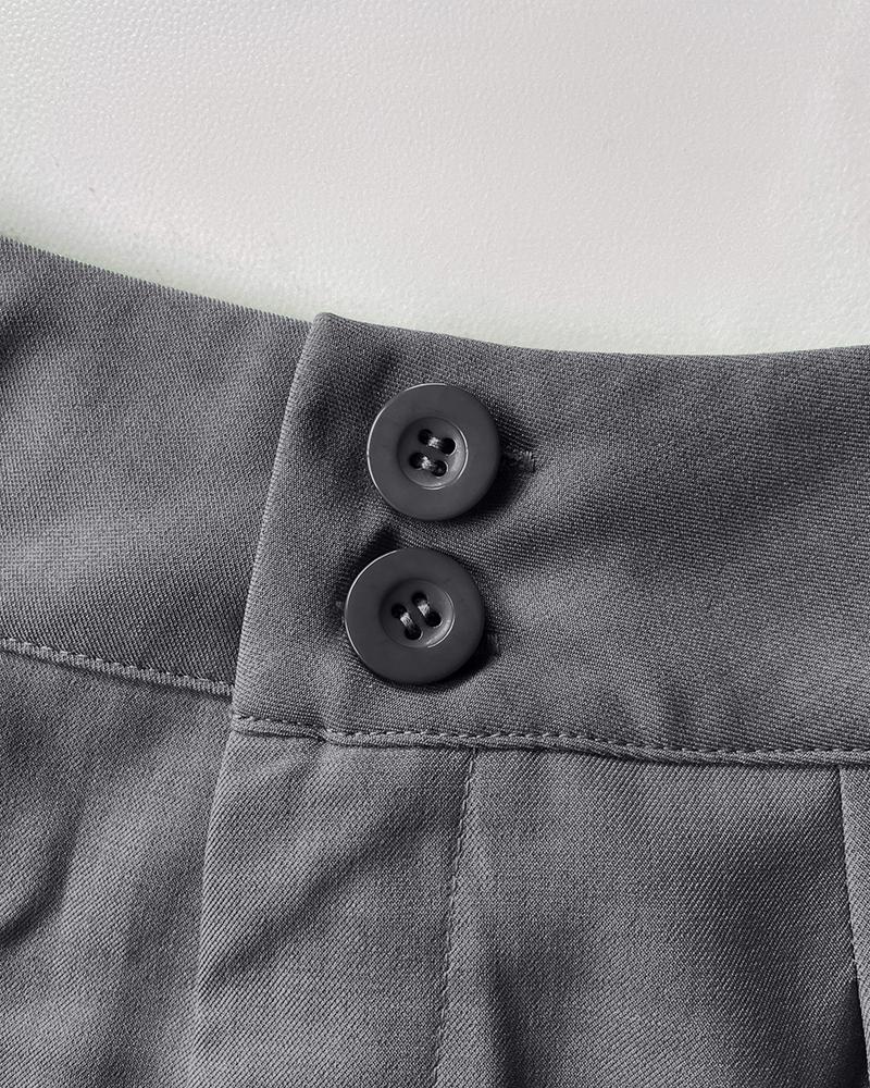 2 Pieces Summer Outfits V Neck Sleeveless Ruched Tank and Casual Pocket Design Shorts Set