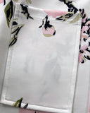 Floral Print Puff Sleeve Double Breasted Blazer Coat & Skirt Set