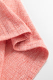 Fushia Solid Color Textured U Neck Slim Tank Top