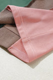 Breen Plus Size Colorblock Patchwork V Neck Hoodie