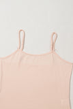 Red Mesh Floral Printed Slim Fit Tank Top