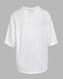 2 Pieces Outfit Faith Print Round Neck Short Sleeve Top and Denim Look Print Shorts Set