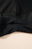 Black Floral Print Twisted Hollowed Back Swim Dress