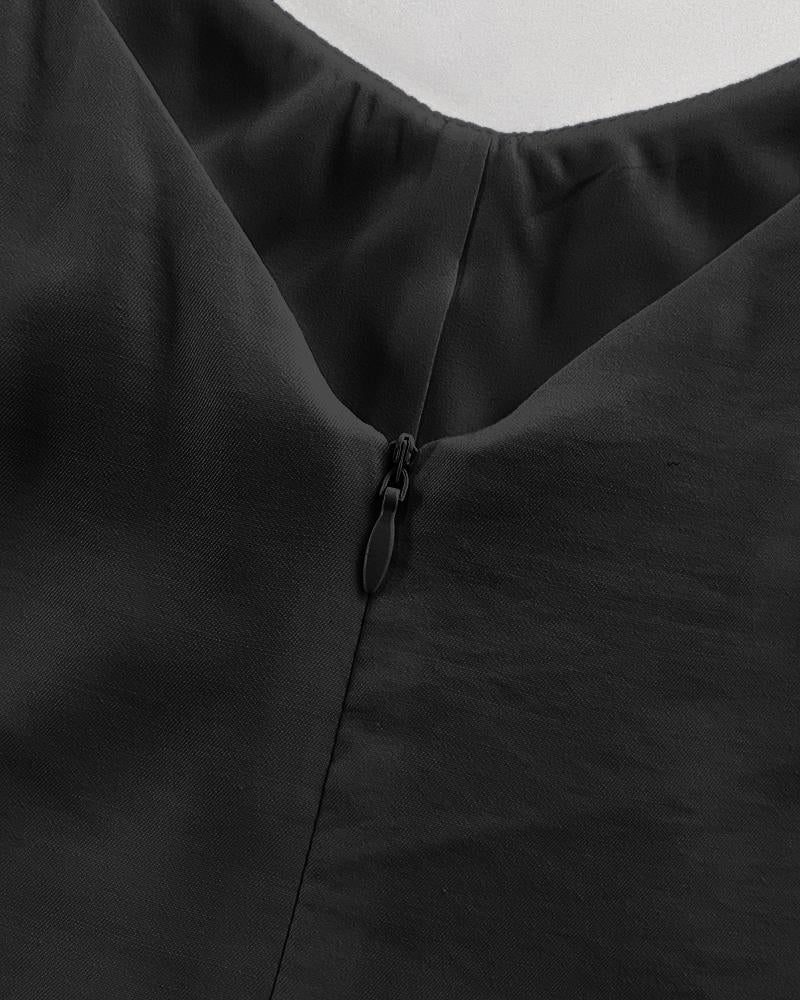 Plain Adjustable Strap Wide Leg Jumpsuit Casual Loose Fit Romper