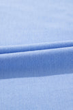 Sky Blue Textured V Neck Flutter Sleeve Ruffled Maxi Dress