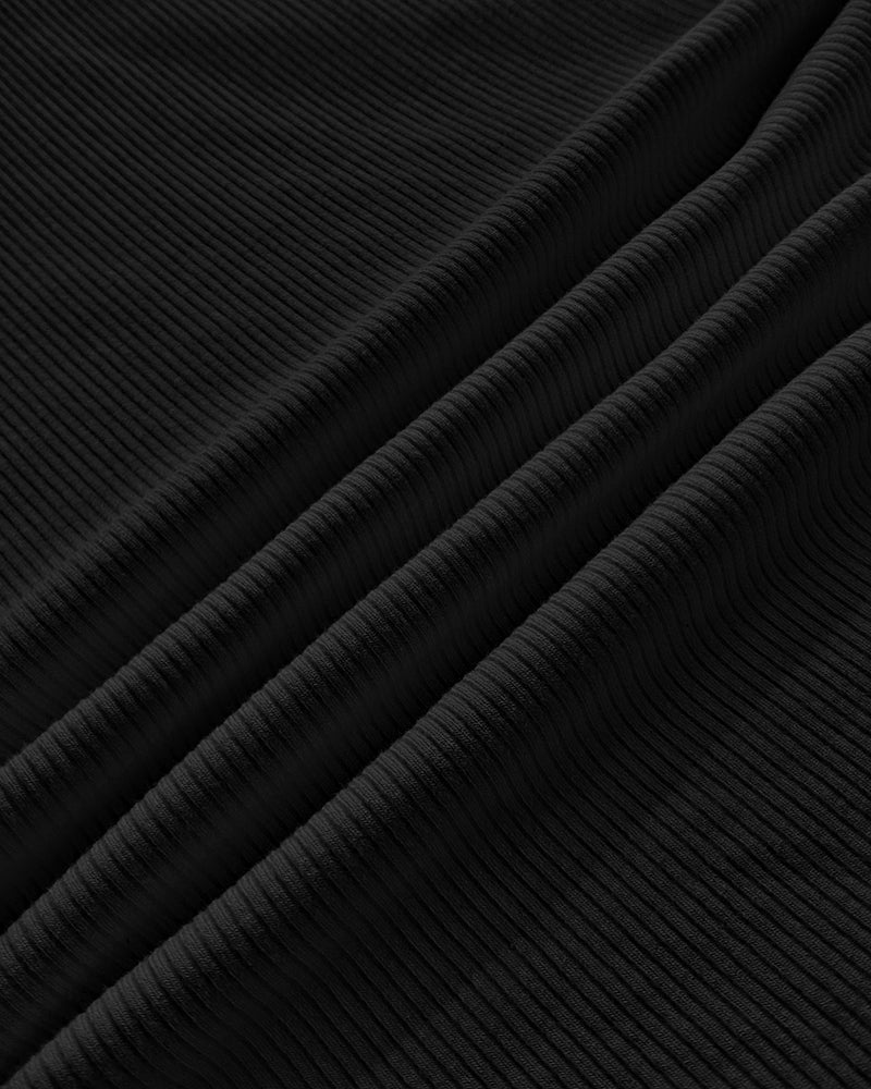 Built in Bra U neck Short Sleeve T shirt Rib knit Top