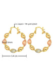 Gold Twisted Plated Alloy Hoop Earrings