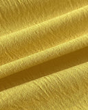 2 Pieces Outfit Plain Textured Cowl Neck Cold Shoulder Sleeveless Ruched Top and Casual Wide Leg Pants Set