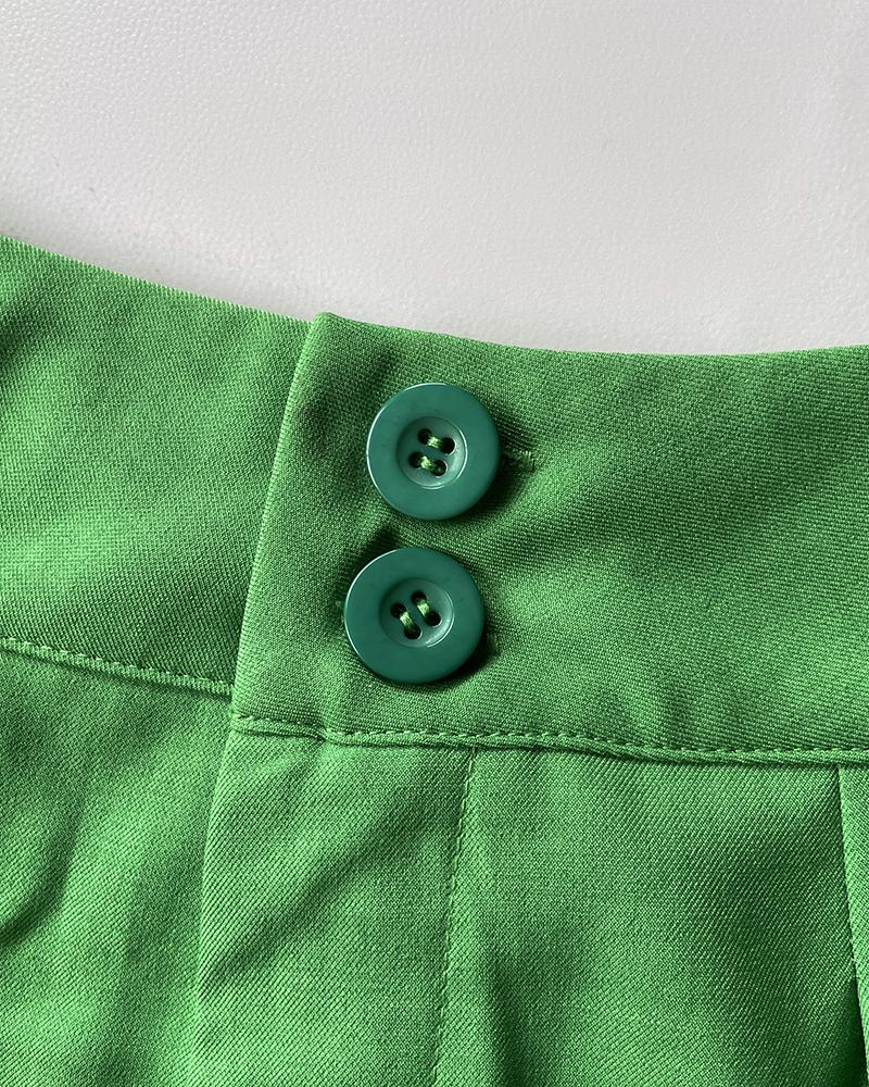 2 Pieces Summer Outfits V Neck Sleeveless Ruched Tank and Casual Pocket Design Shorts Set