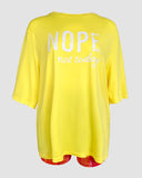 2 Pieces Outfit Anchor Print Round Neck Short Sleeve Casual Top and Striped Print Slim Fit Shorts Set