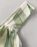 Plants Print Thick Strap Dress Casual Slim Fit Slit Maxi Dress with Pockets