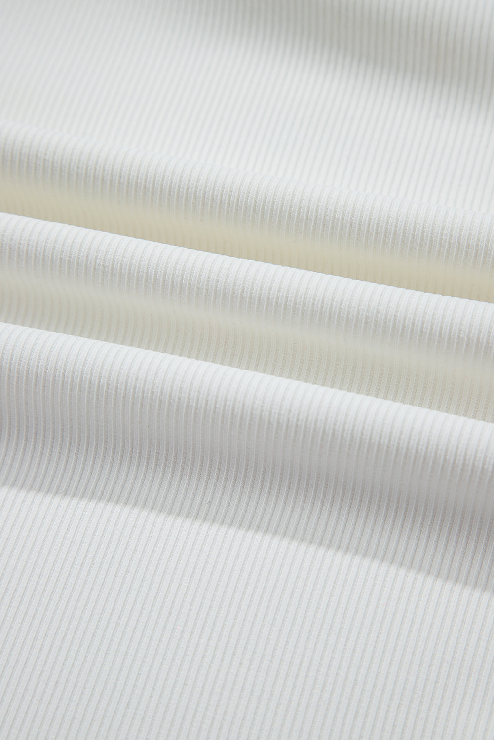 White Eyelet Ruffle Sleeve Slim Fitted Top