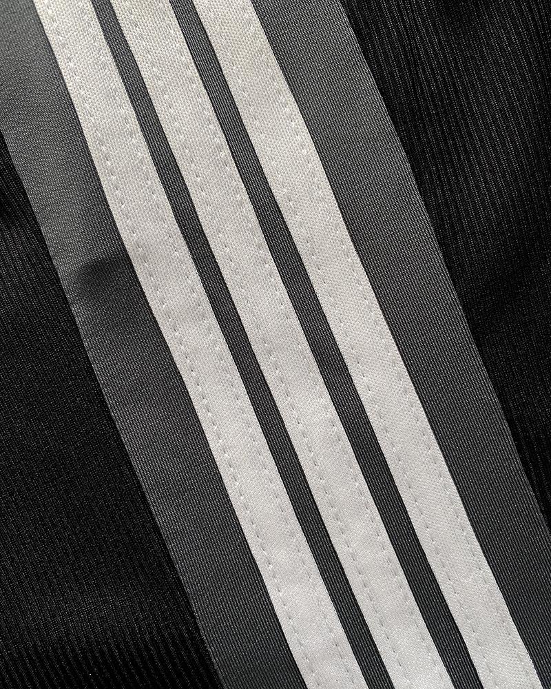 Colorblock Striped Print U Neck Sleeveless Bodycon Dress Casual Slim Fit Midi Dress