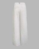 Solid Textured Fabric V Neck Button down Vest and Long Pants Set Casual Suit Sets