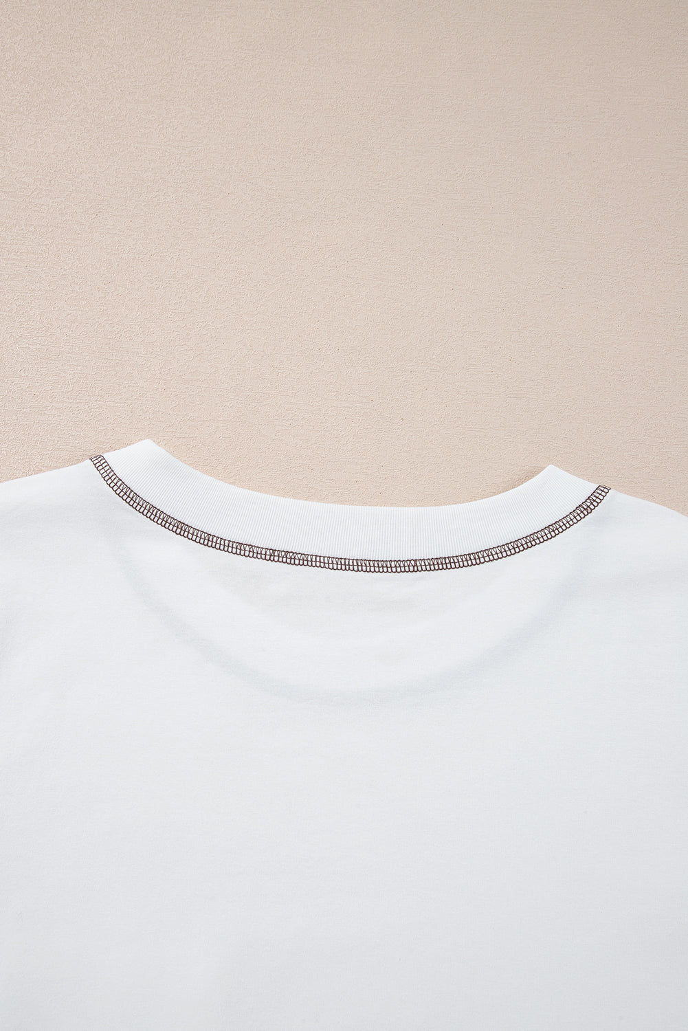 White RODEO Horseshoe Embroidered Patch Pocket T Shirt