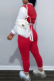 Fashion Casual Patchwork Letter Long Sleeve Two Pieces