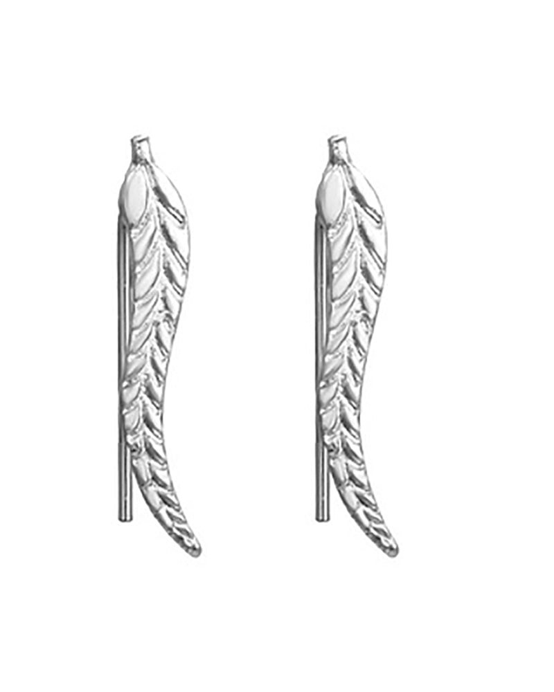 1Pair Minimalism Leaf Pattern Simple Earrings