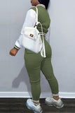 Fashion Casual Patchwork Letter Long Sleeve Two Pieces
