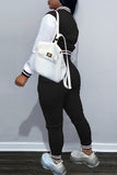 Fashion Casual Patchwork Letter Long Sleeve Two Pieces