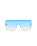 1Pair Quilted Decor Rimless Tinted Lens Sunglasses