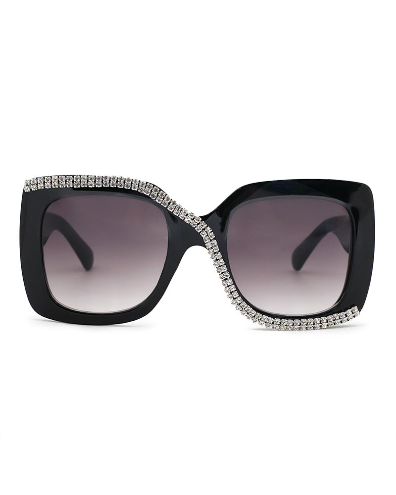 1Pair Diamond Oversized Square Sunglasses
