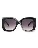 1Pair Diamond Oversized Square Sunglasses
