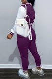 Fashion Casual Patchwork Letter Long Sleeve Two Pieces