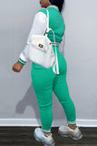 Fashion Casual Patchwork Letter Long Sleeve Two Pieces