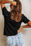 Black MAMA Crew Neck Graphic Tee
