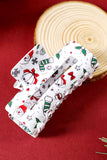 White Christmas Pattern Print Cut Out Hair Claw Clip