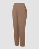 High Waist Cropped Work Pants