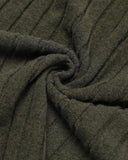 Lace Patch Ribbed Hooded Top & Pocket Design Pants Set