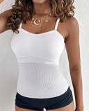Spaghetti Strap Slim Fit Tank Top Sexy Workout Camisole Tops