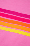 Bonbon Striped Patch Front Casual Tee