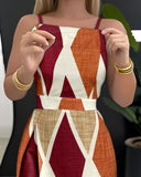 Floral Print Waist Hollow Out Romper Casual Back Tied Detail Strechy Waist Split Jumpsuit