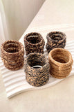 Light French Beige 5Pcs/Set Animal Pattern High Elastic Hair Tie