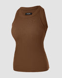 ChicMe Built in Bra Ribbed Round Neck Tank Top