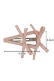 Pink Ballet Style Ribbon Bows Triangle Hair Clip