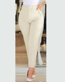 High Waist Cropped Work Pants