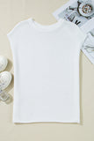 Jet Stream Solid Color Sweater Tee with Side Slits