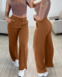 Casual Tied Detail Pants with Pocket