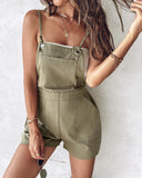 Pocket Design Tied Detail Spaghetti Strap Casual Romper