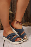 Wild Wind Criss Cross Wedge Slippers