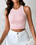 3 Pack Racer Back Textured Crop Tank Top