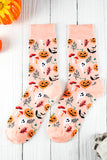 Black Spooky Season Halloween Element Print Socks