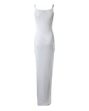 Spaghetti Strap U Neck Casual Maxi Dresses Slim Fit Cami Dress Party Club Bodycon Dress